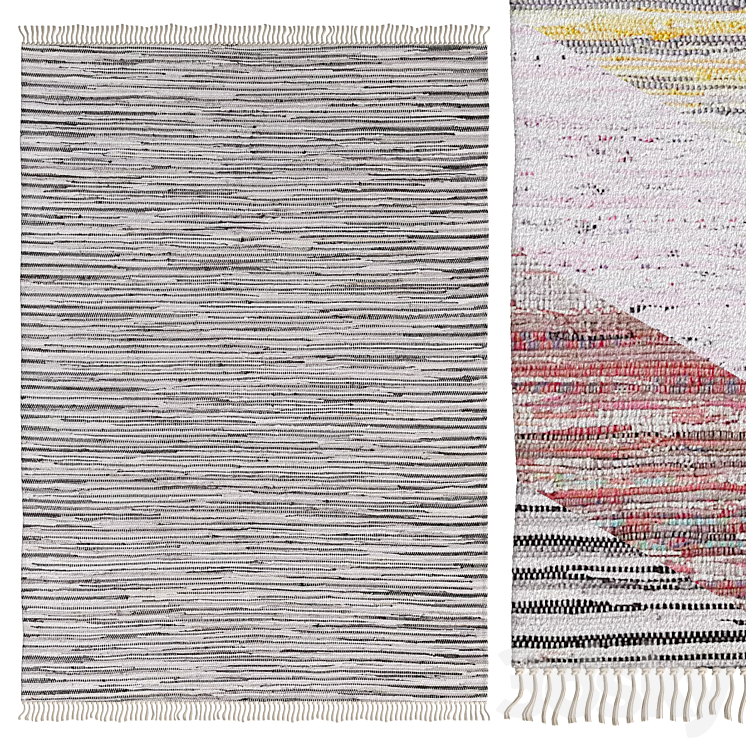 Virginia Woven Rag Rug - Carpets - 3D model