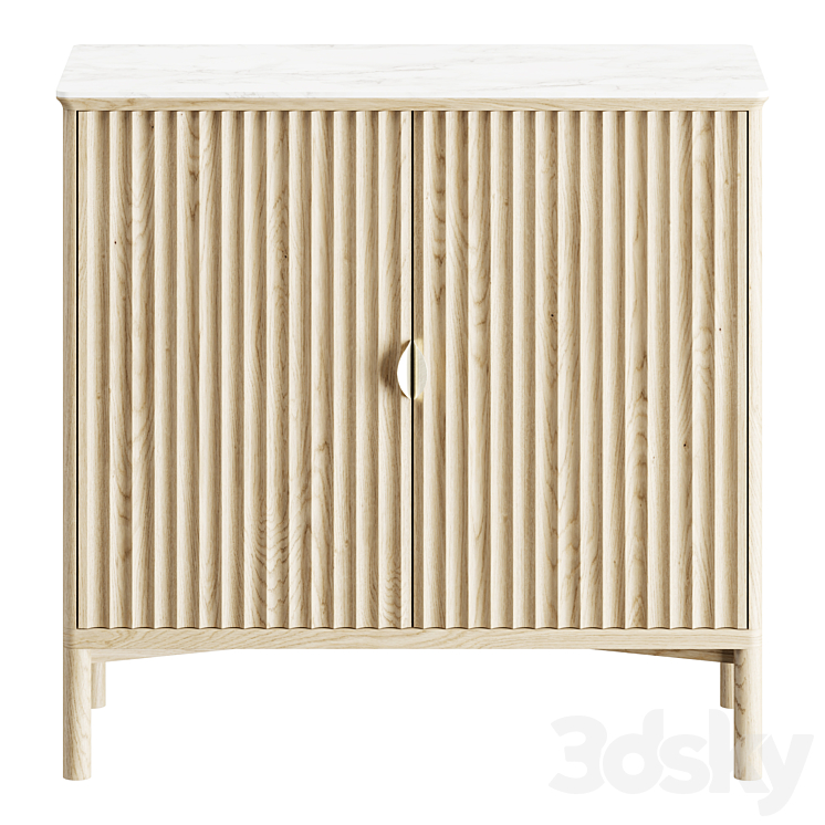 Olive Reeded Cabinet - Sideboard & Chest of drawer - 3D model