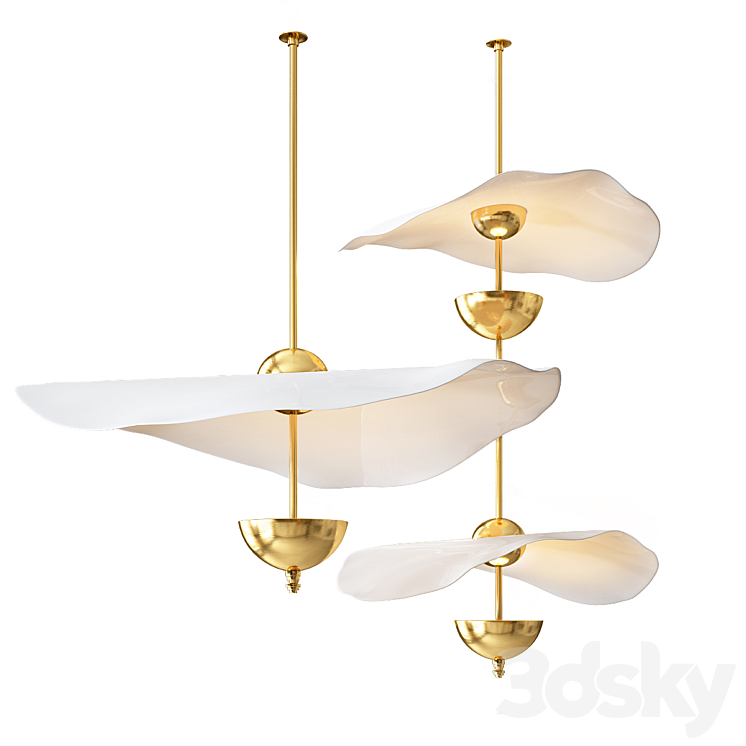 Lotus Leaf Pendant - Pendant light - 3D model