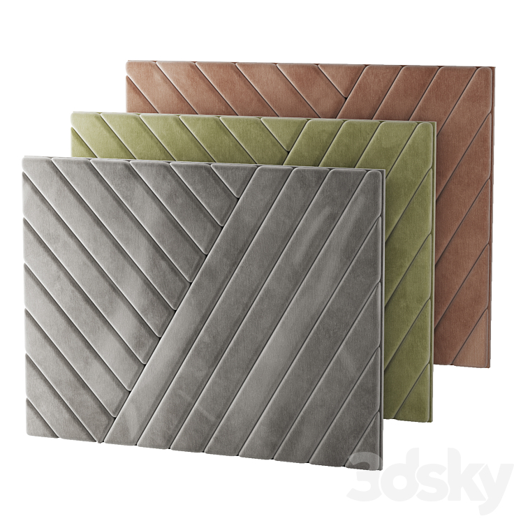 Decorative wall panel. Soft panel. 13 - Other decorative objects - 3D model