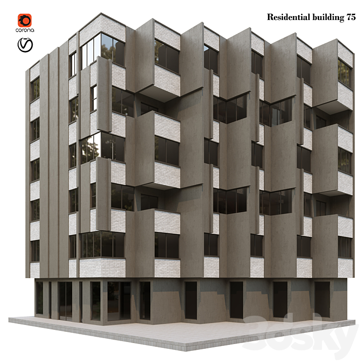 Residential building 75 - Building - 3D model