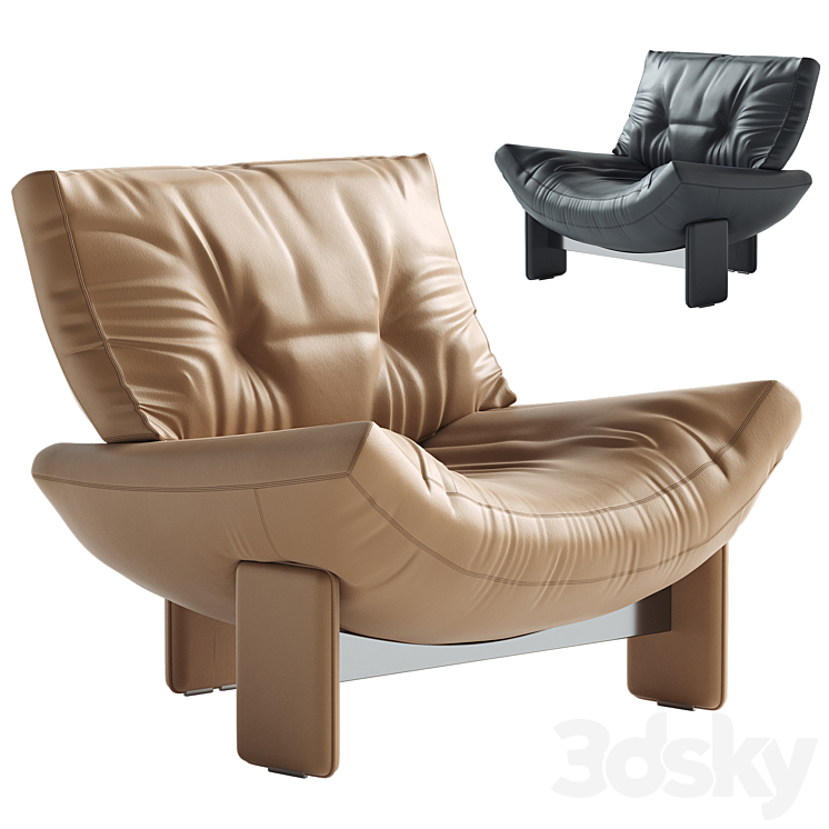 Emmi Armchair by Minotti - Arm chair - 3D model