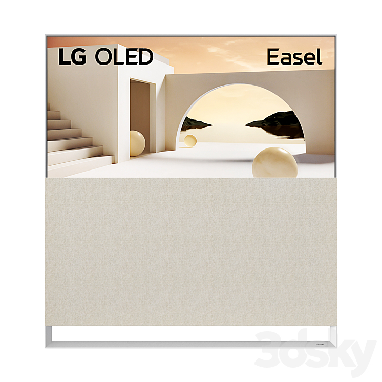 TV LG OLED Object Collection Easel - TV - 3D model