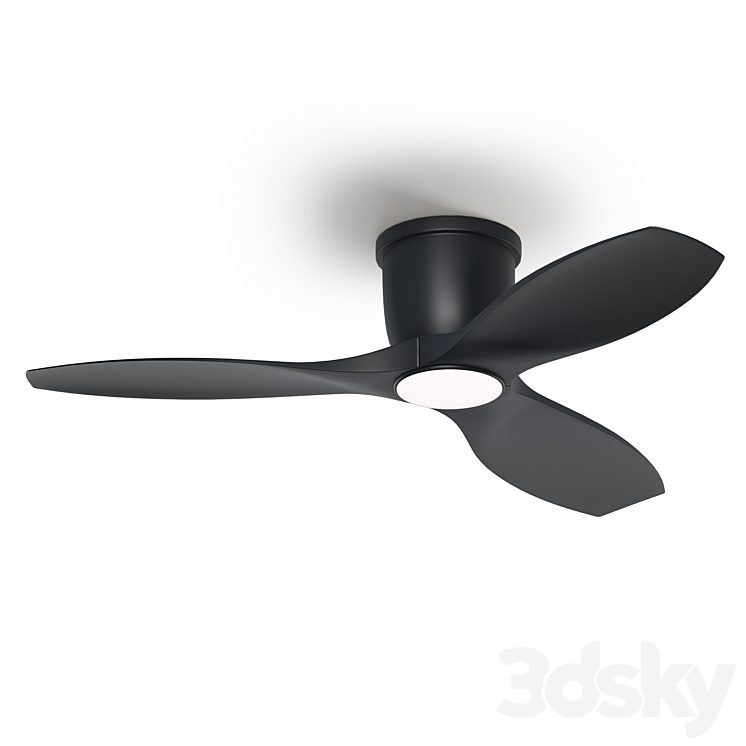 Titus 44 Inch Indoor/Outdoor Integrated LED Dimmable Hugger Ceiling Fan
