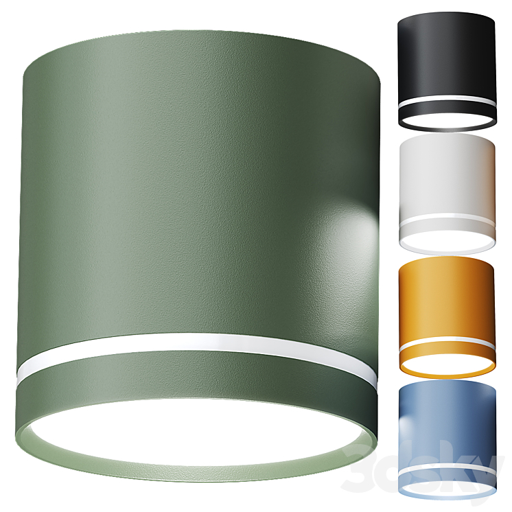 Modern led spotlight colored metal - Spot light - 3D model