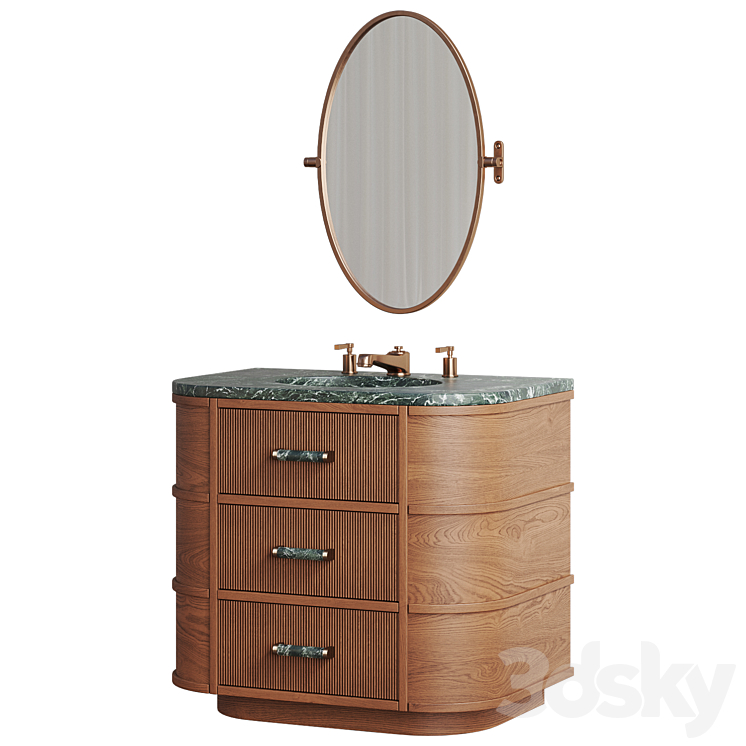 Witley Single Vanity Unit - Bathroom furniture - 3D model