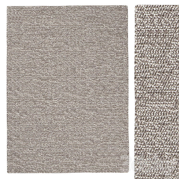 Volume Paper Bark Rug - Carpets - 3D model