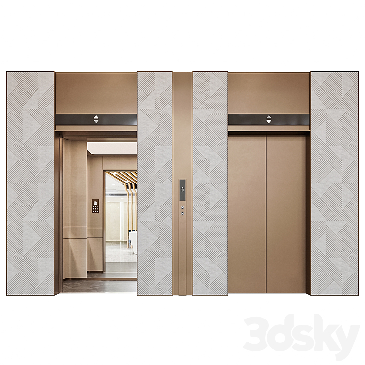 Elevator Lobby Design 25 - Miscellaneous - 3D model
