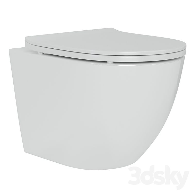BelBagno UNO BB3105CHR-SC - Toilet and Bidet - 3D model