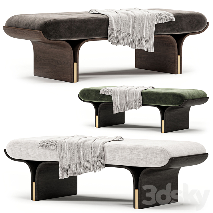 Stami Bench by Gallottiradice - Other soft seating - 3D model