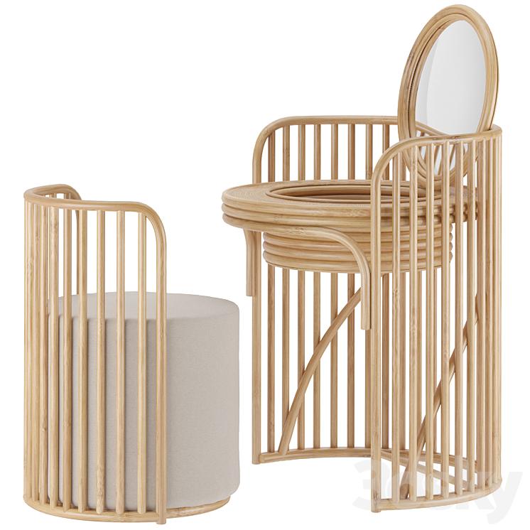 Elise Vanity And Stool Set Dupenull