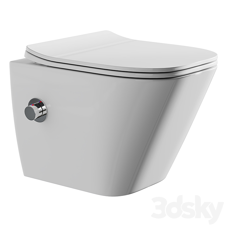 BelBagno DUE BB3103CHR-BSSC - Toilet and Bidet - 3D model