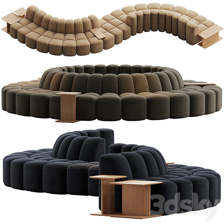 Modular sofa array system from Mdf Italia - Sofa - 3D model