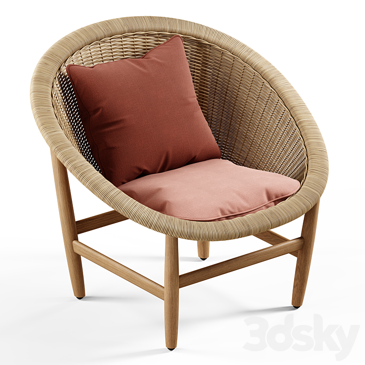 Kettal Basket Club Chair Arm chair 3D model