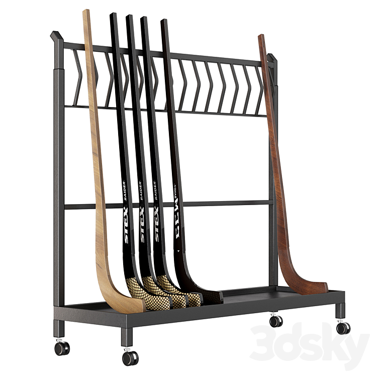 Outdoor Rink Stick Rack Hockey Stick Rack - Sports - 3D model