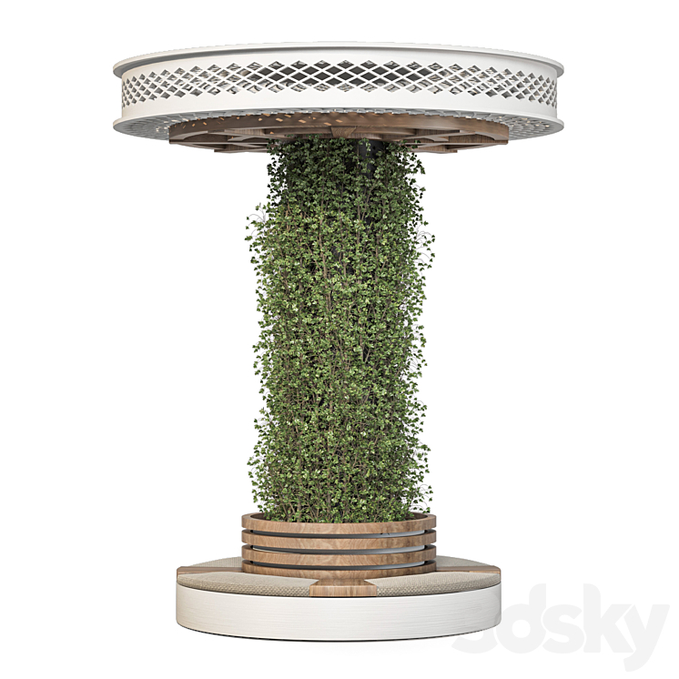 Max Column With Plants Column Plant Garden set 136 - Other decorative objects - 3D model