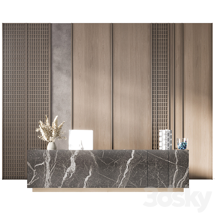 Reception Desk No37 - Office furniture - 3D model