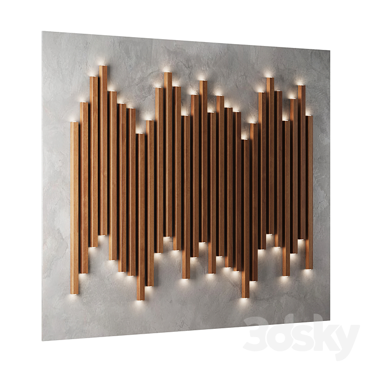 Decorative panel with backlight - Other decorative objects - 3D model