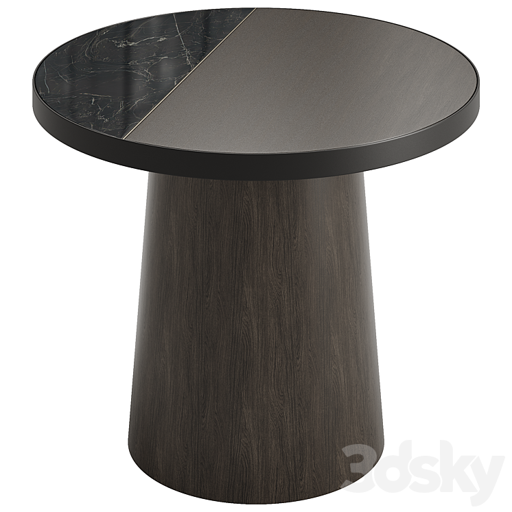 Wayne Round wooden coffee table - Table - 3D model