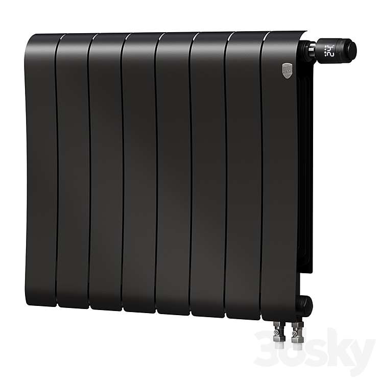 Royal Radiator Radiator Royal Thermo Infinity 500 Noir Sable 8 - Radiator - 3D model
