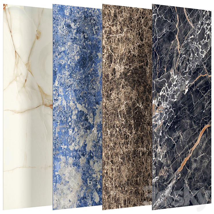 Large format slab stone Florim Design Les Bijoux 02 - Stone - 3D model