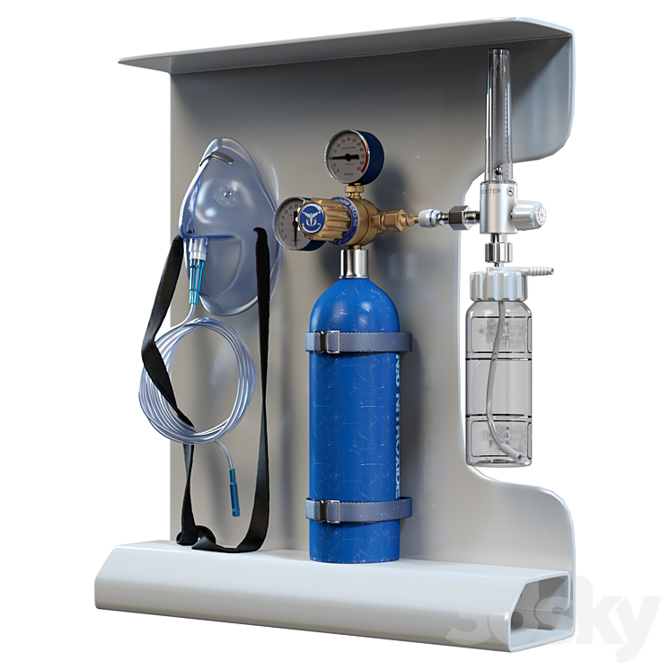 O2 Stands Oxygen Inhaler Medical Stand - Miscellaneous - 3D model