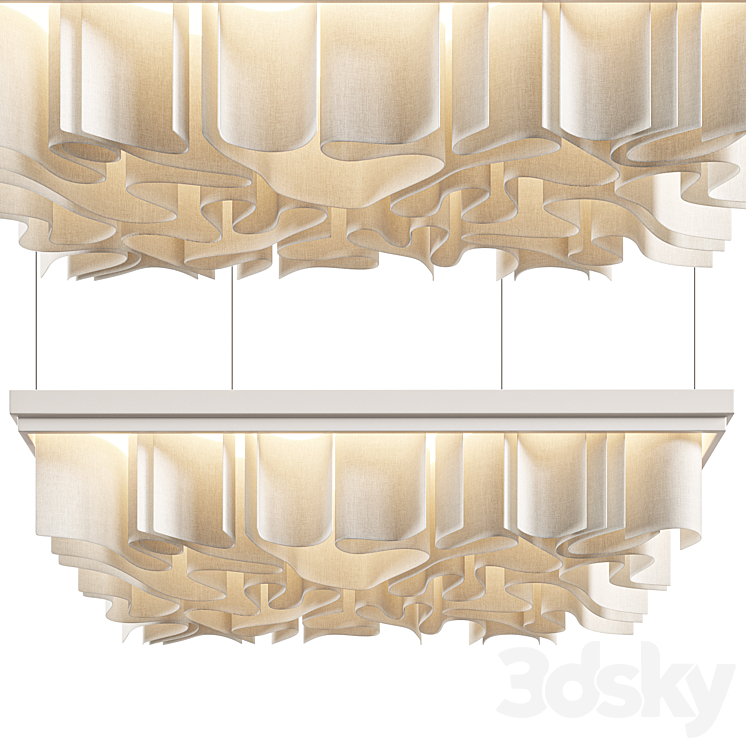 Decorative ceiling Wave ceiling - Other decorative objects - 3D model