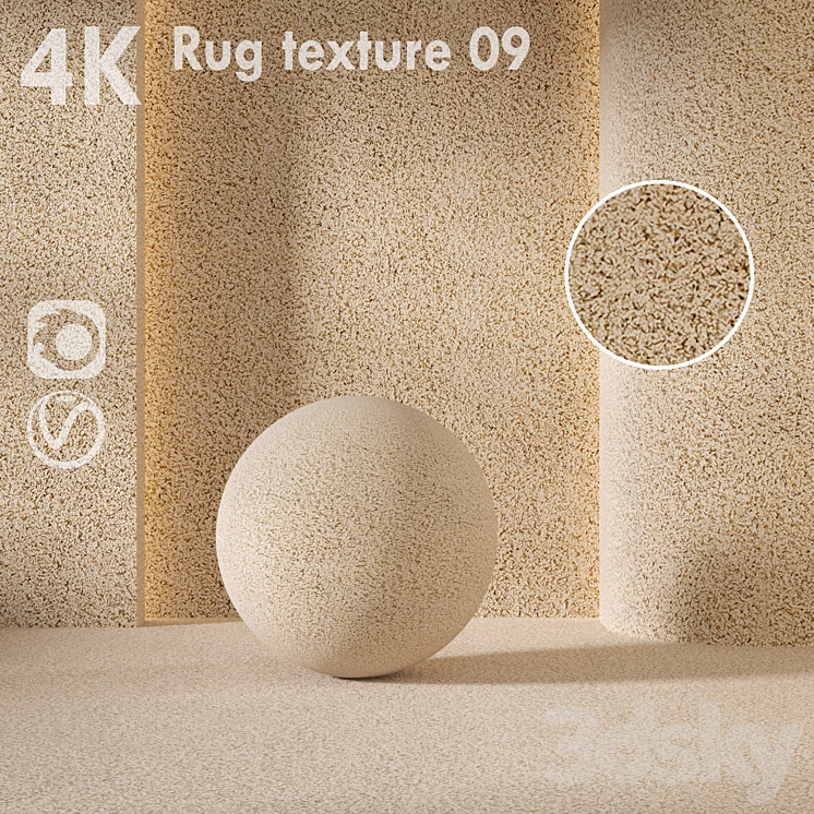 Rug Texture 4K 09 - Rug - 3D model