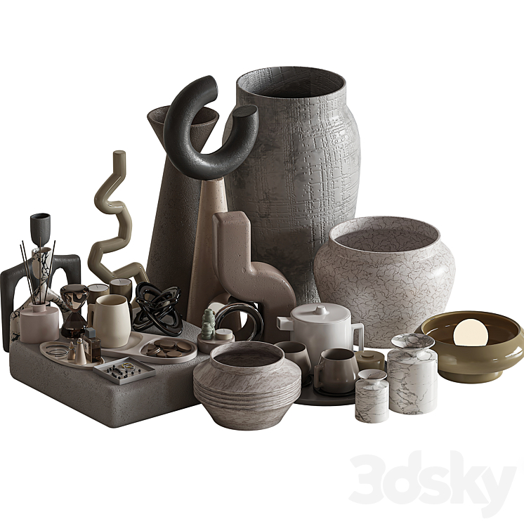 decorative set model 014 - Decorative set - 3D model