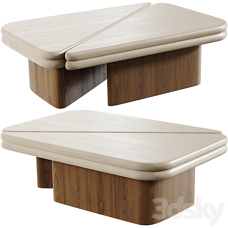 Natural Cave Stone Design Feel Coffee Table - Table - 3D model