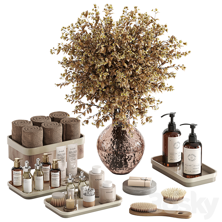 Bathroom Decor Set 09 Bathroom accessories 3D model