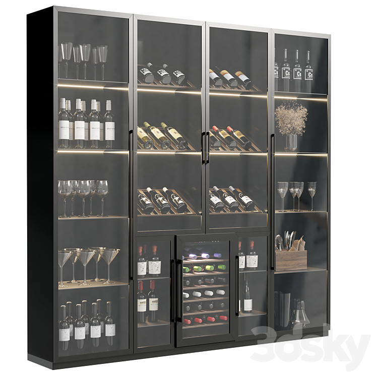 Wine cabinet with Wine Bar in a restaurant and home 11 - Wardrobe ...