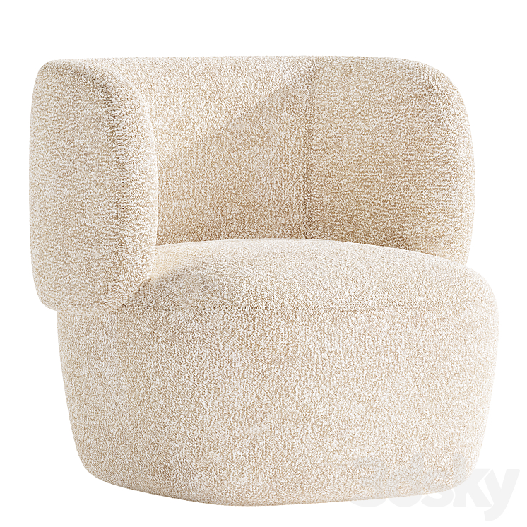 Sorrento Boucle Swivel Armchair - Arm chair - 3D model
