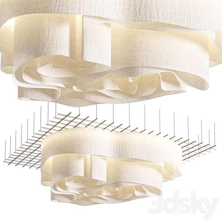 Decorative ceiling Wave ceiling - Other decorative objects - 3D model