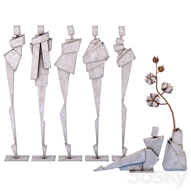 Abstract Models - Decorative set - 3D model