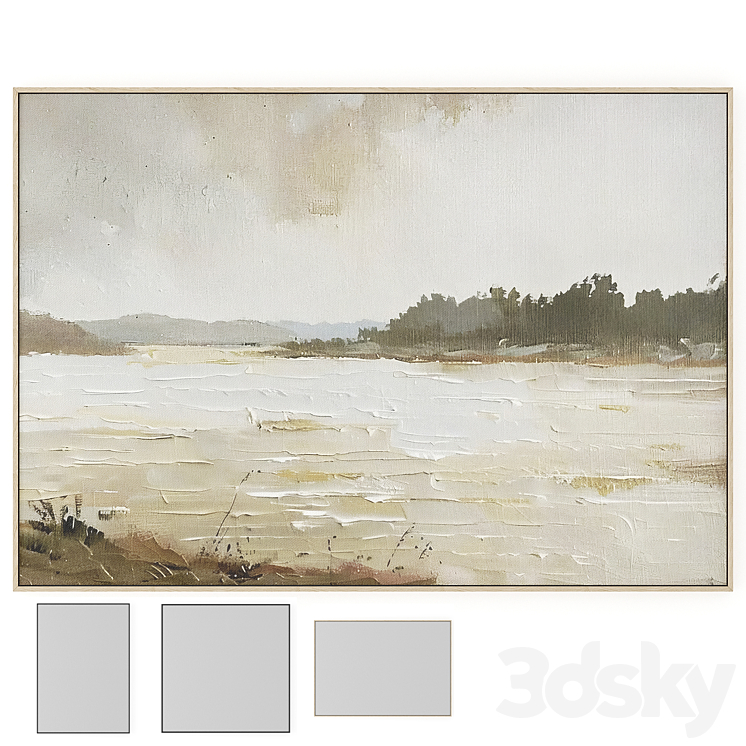 Abstract Painting Frame Set - Frame - 3D model