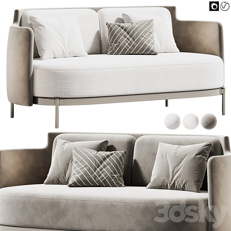 Tape Sofa 02 By Minotti - Sofa - 3D model