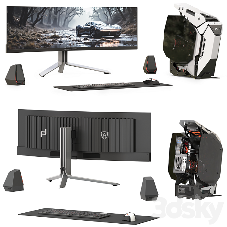 Gaming PC Set 5 - PC & other electronics - 3D model