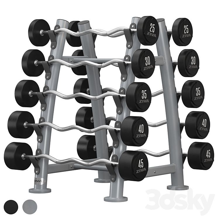 Dosp Rack ST 10 PIECE BARBELL RACK - Sports - 3D model