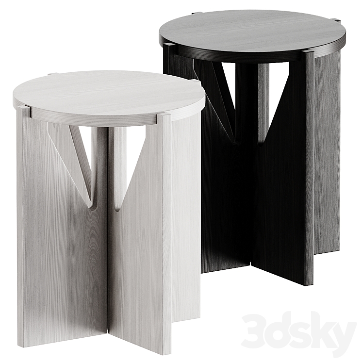 Stool Table Simple Simple Stool - Table - 3D model
