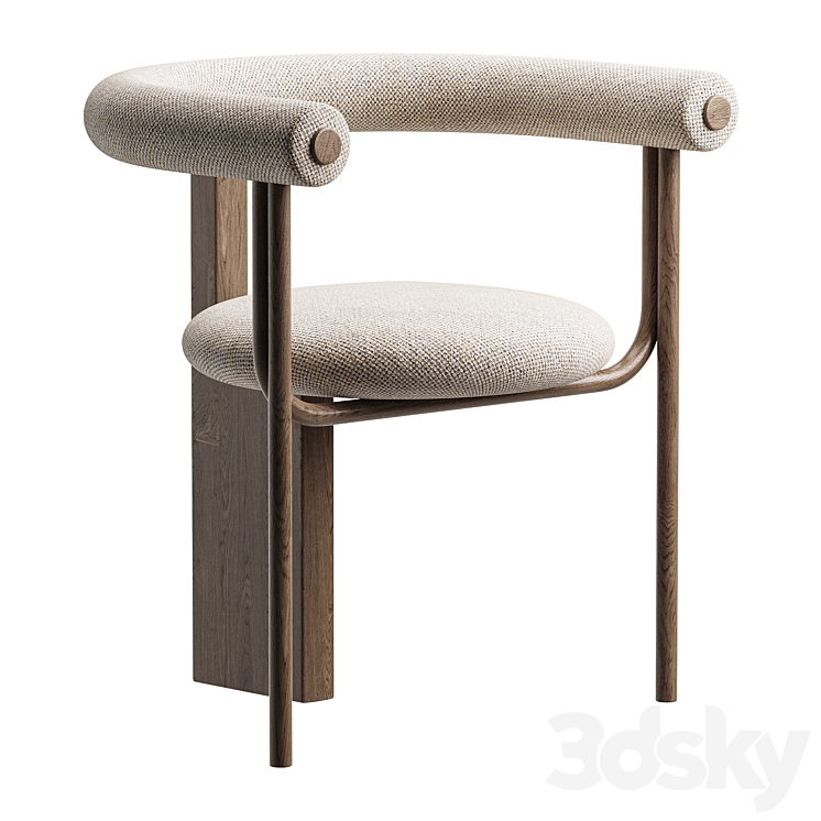 Army Print Chair Raspberry Army Chair with Three Legs - Chair - 3D model