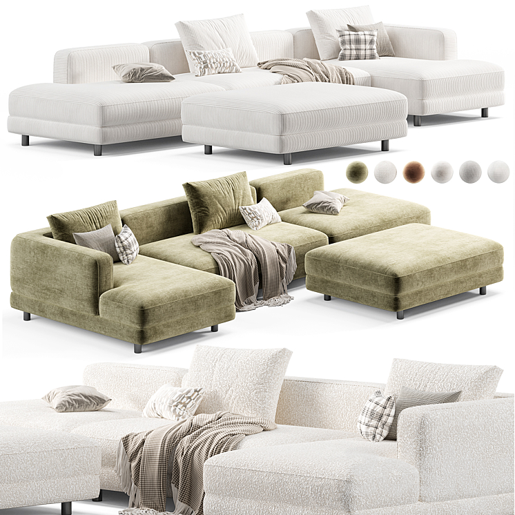 Wave Modular Mononova Wave Modular Sofa - Sofa - 3D model