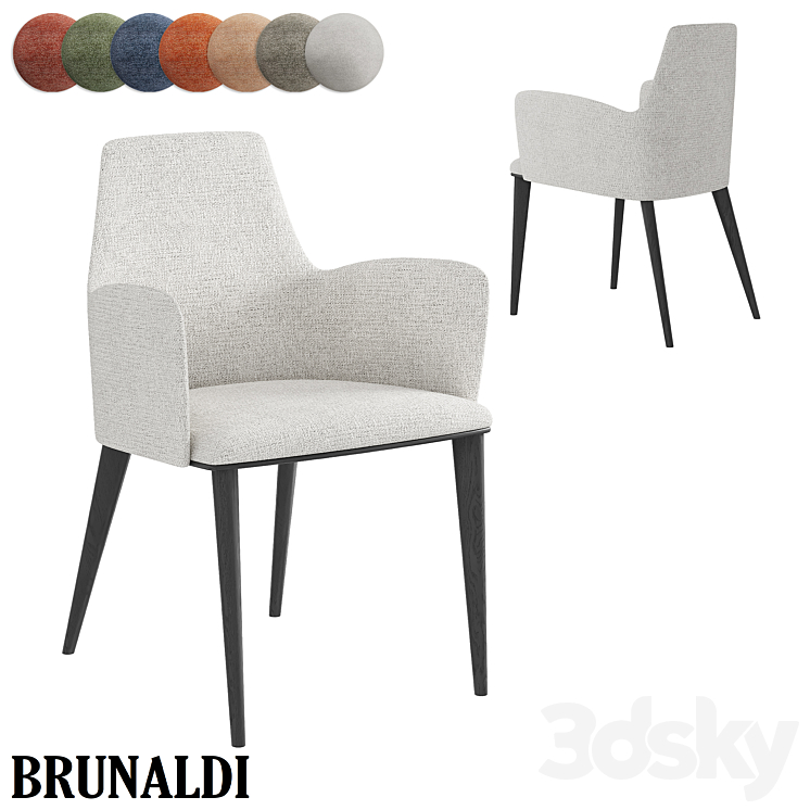 Brunaldi Bernini dining chair - Arm chair - 3D model
