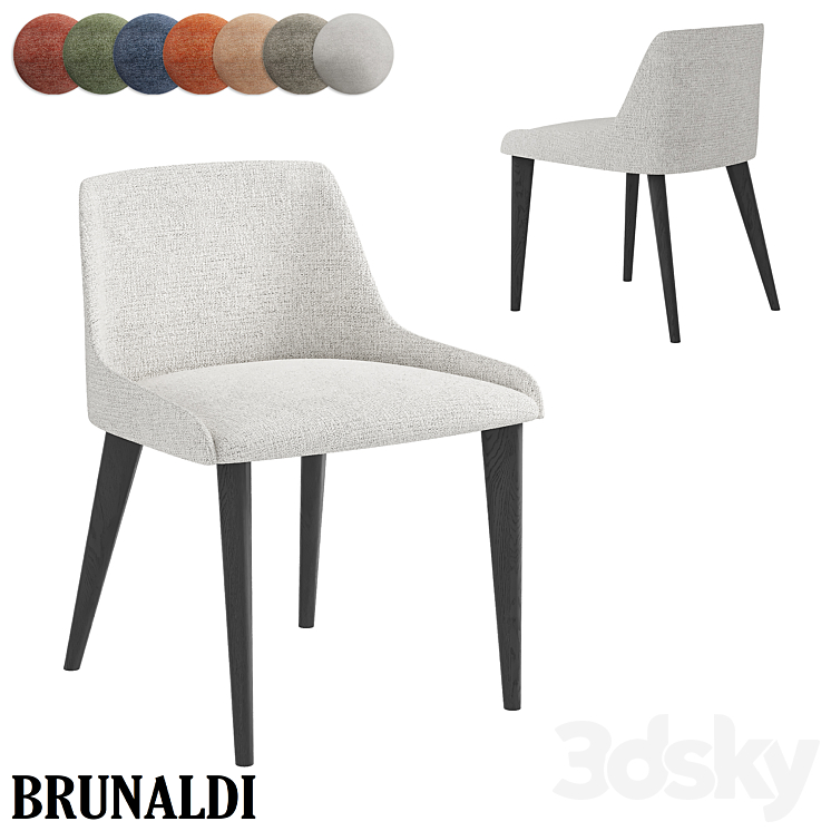 Brunaldi Fogli dining chair - Arm chair - 3D model