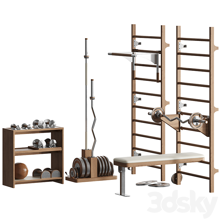 Zara Home Gym Collection Set 01 Sports 3D Model