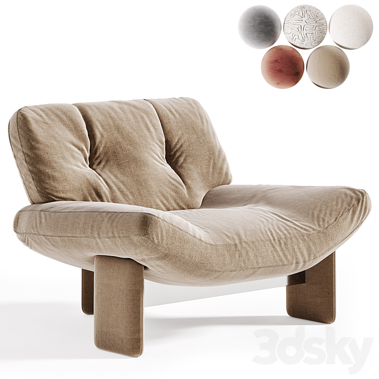 Emmi Chair Minotti - Arm chair - 3D model