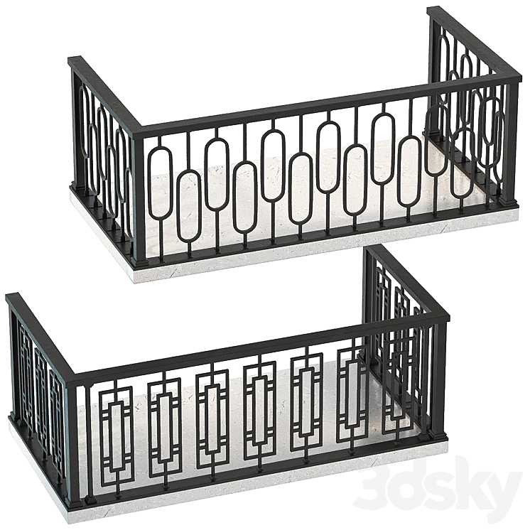 Balcony Railing Design 04 – Modern Metal Balcony Railing - Facade ...