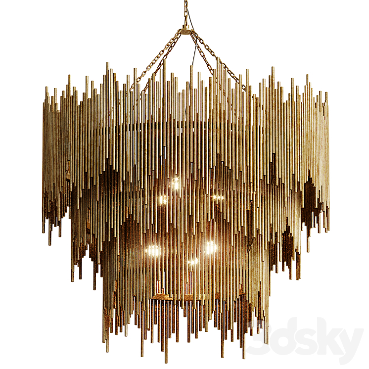 Prescott Three Layers Light Chandelier - Pendant light - 3D model
