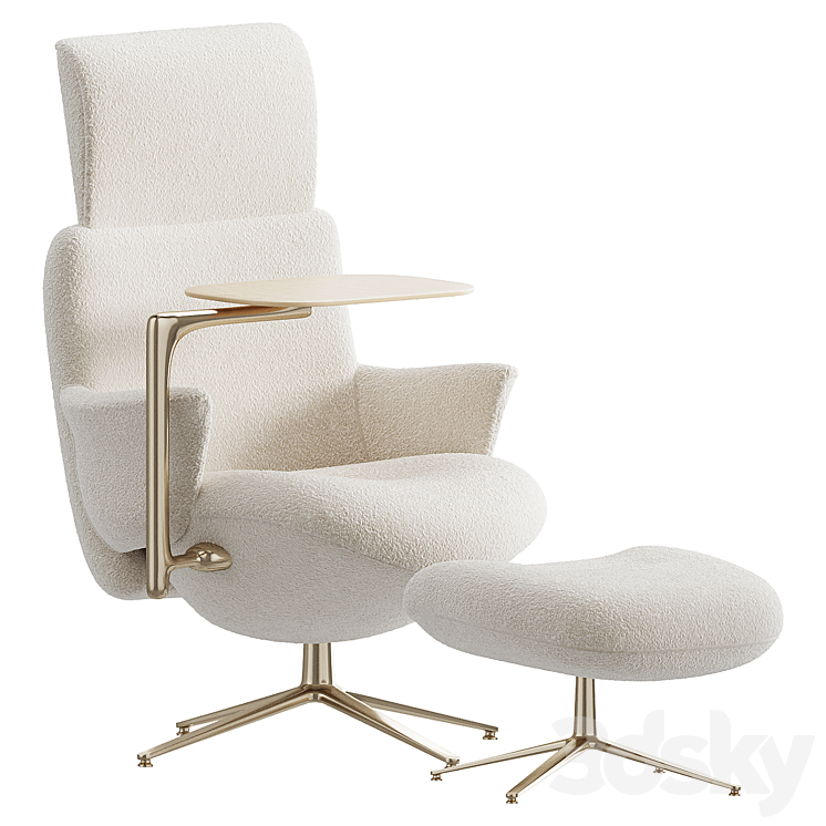 Diffrient Diffrient Lounge - Arm chair - 3D model