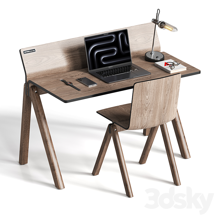 COPENHAGE Office Table & Chair - Office furniture - 3D model